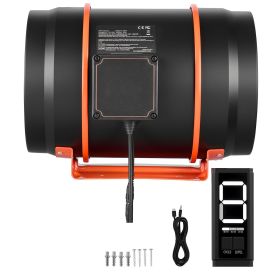 Inline Duct Fan, 807 CFM 8 inch EC Motor Ventilation Fan with 3-Speed Circulation, 10-Speed PWM Controller, Timer-Controlled Operation