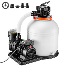 FlashPure Sand Filter Pump, 16 in for Above Ground Pool, 1 HP 4400 GPH, Swimming Pool Filter System with Timer