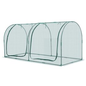Crop Cage, 8.1 x 3.9 x 3.9 ft Plant Protection Tent with Zippered Door, Wind-Resistant Tall Crop Cage, Easy to Install