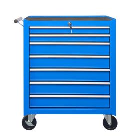 Rolling Tool Chest with 7-Drawer Tool Box with Wheels Multifunctional Tool Cart Mechanic Tool Storage Cabinet for Garage, Warehouse, Workshop, Re (Option: Blue)